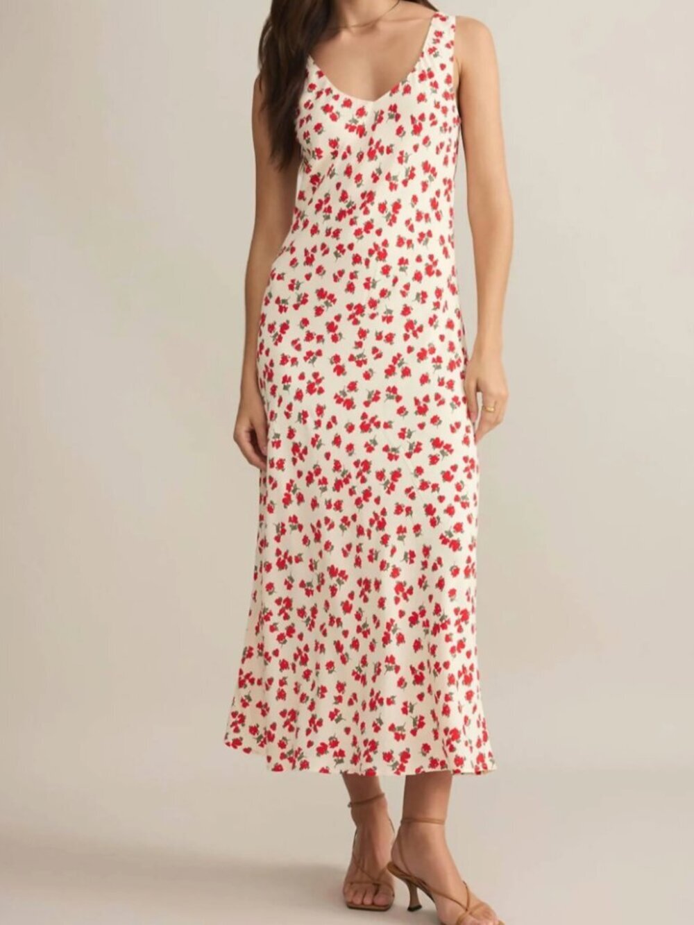 Z Supply Hana La Rosa Ditsy Floral V-Neck Sleeveless Maxi Dress Small